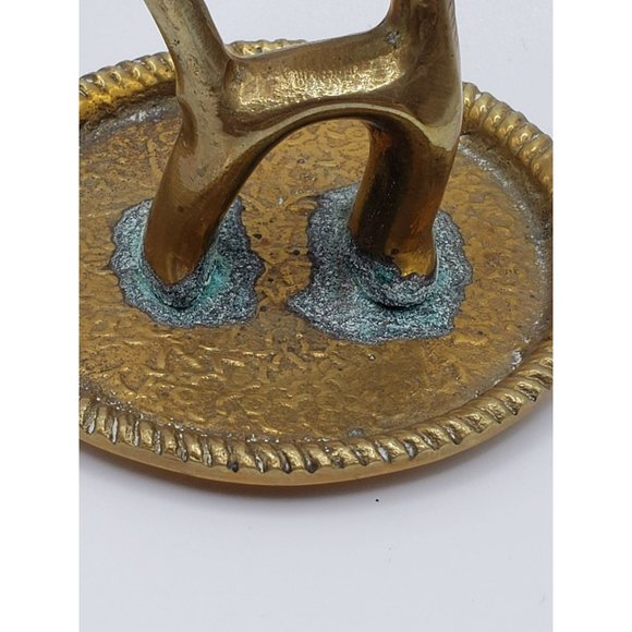 Silver Plated Cat‎ Ring Holder Jewelry Trinket Dish Floral Ornate Feline Animal - Picture 5 of 7